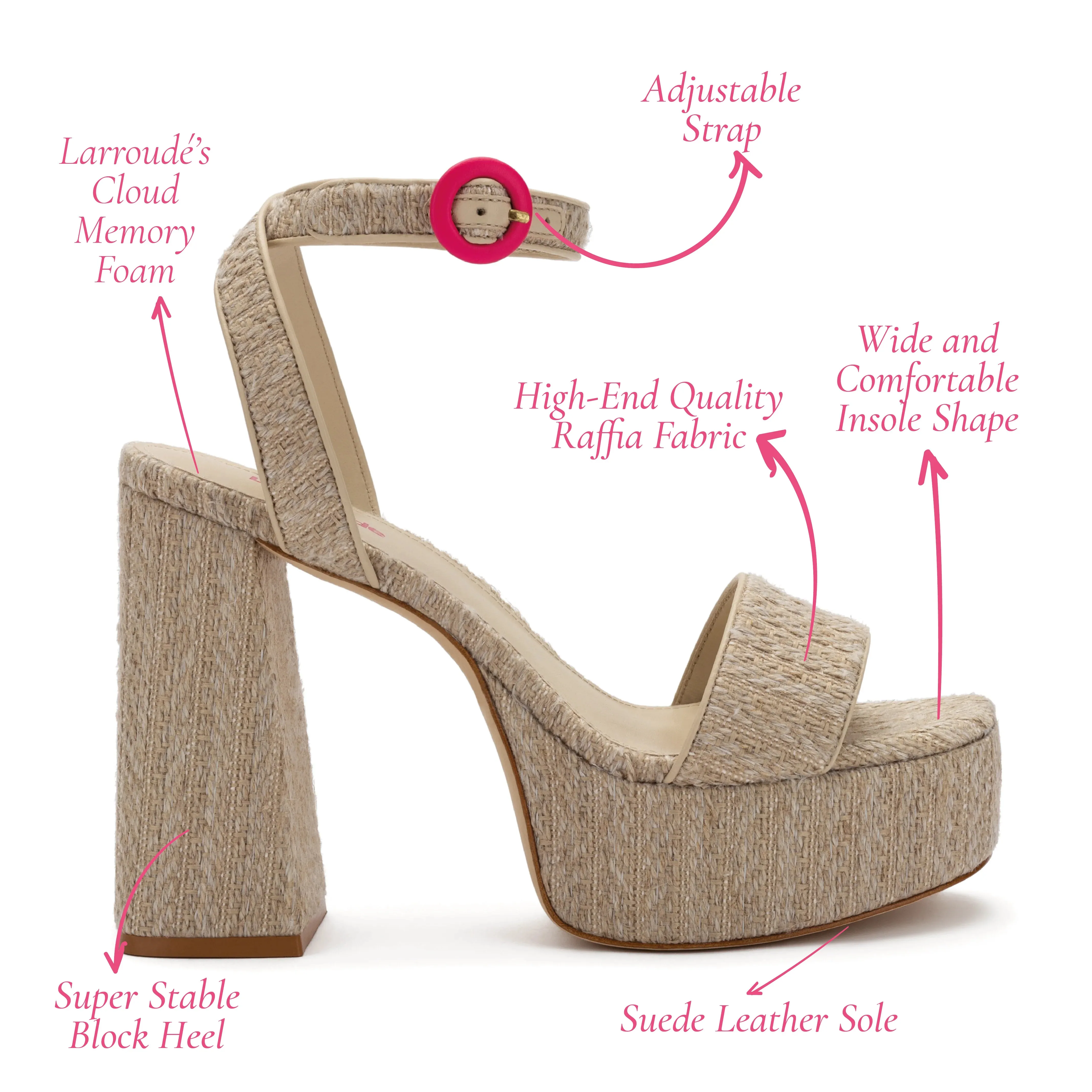 Dolly Sandal In Natural Raffia sold by Larroude product image thumbnail 5