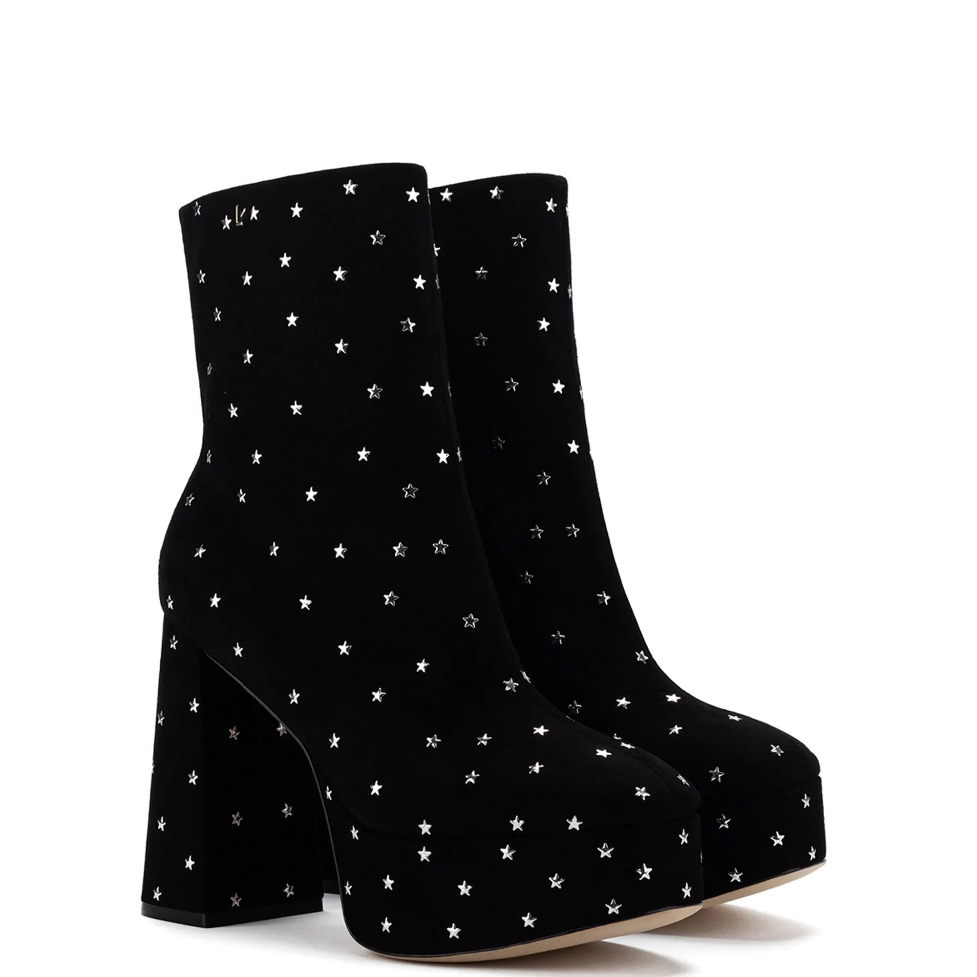 Dolly Boot In Black Suede and Silver Stars sold by Larroude product image thumbnail 2