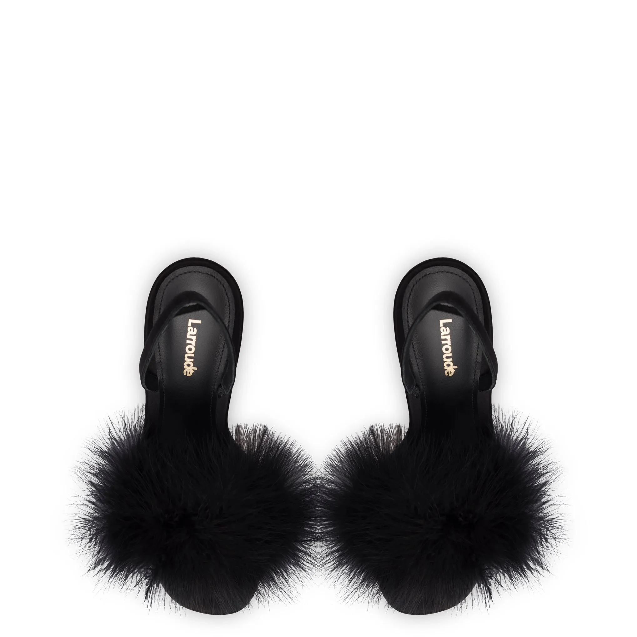 Marilyn Sandal In Black Satin sold by Larroude product image thumbnail 3