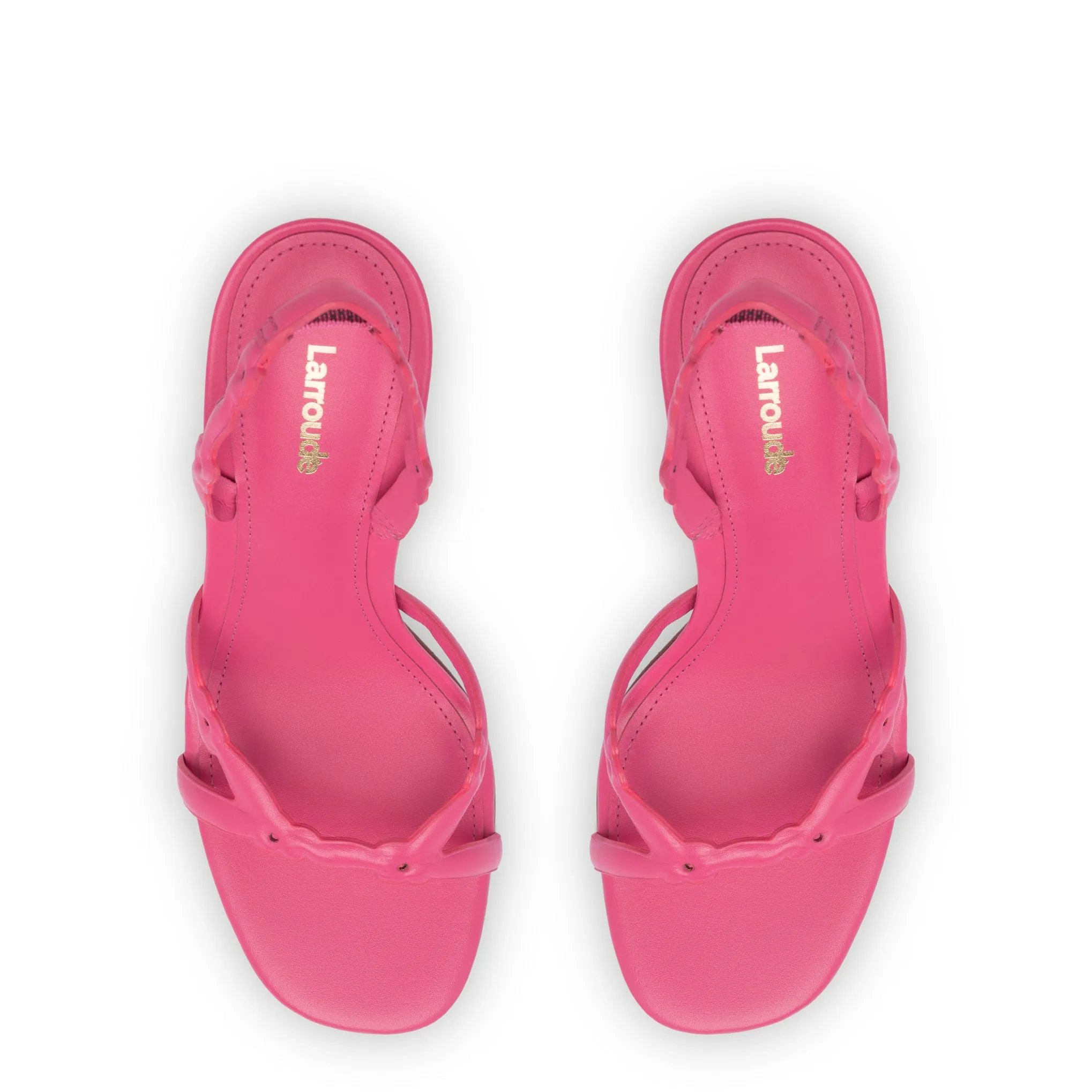 Margherita Sandal In Pink Leather sold by Larroude product image thumbnail 3