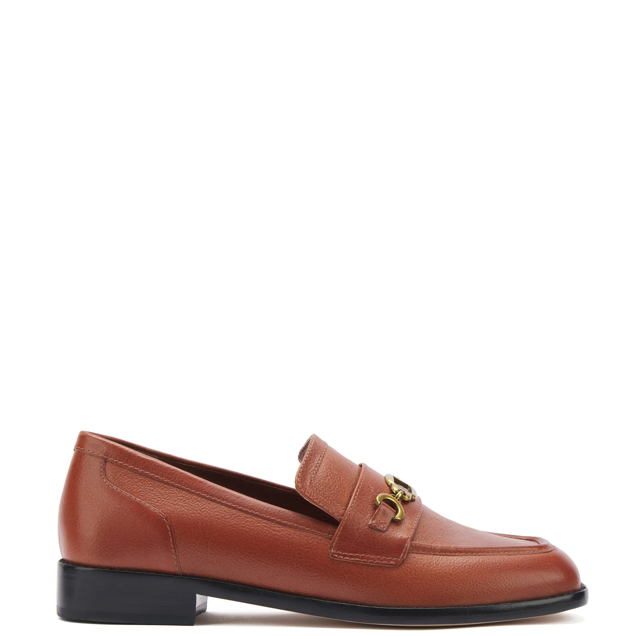 Patricia Loafer in Mocca Leather sold by Larroude