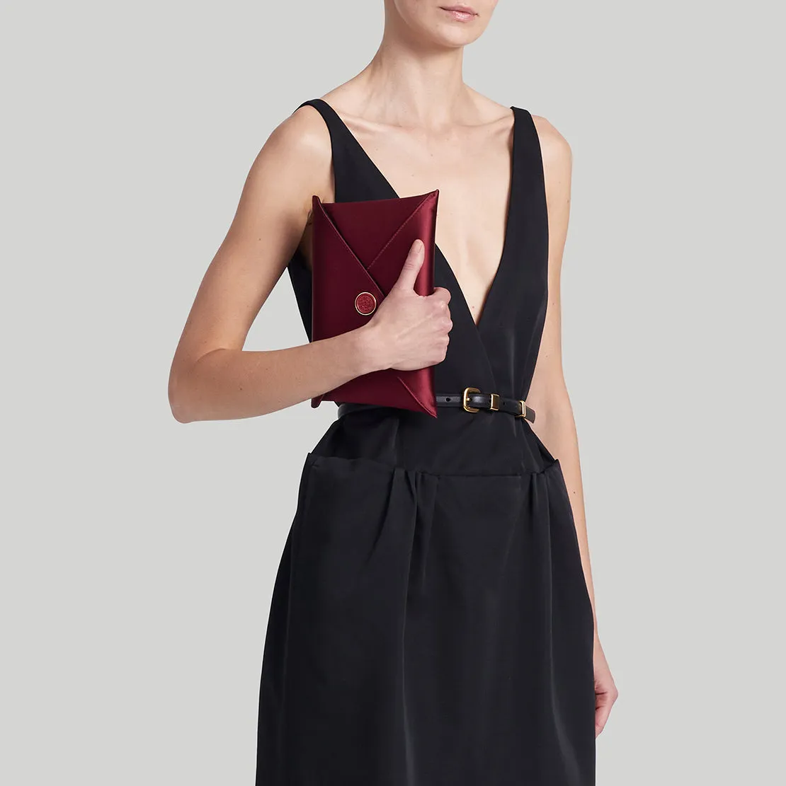 Medallion' Envelope Clutch Satin sold by Larroude product image thumbnail 4