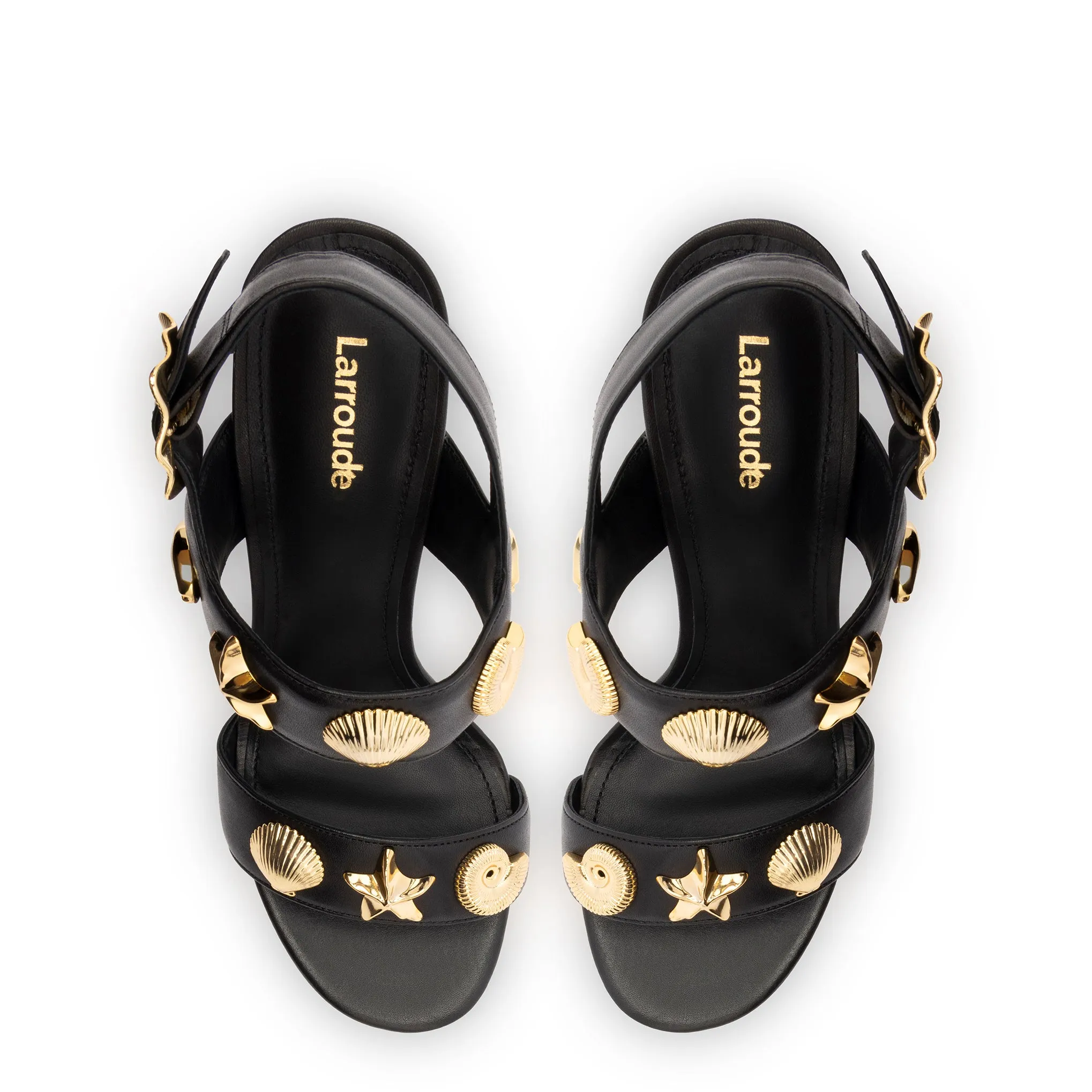 Madison Sandal In Black Leather sold by Larroude product image thumbnail 3