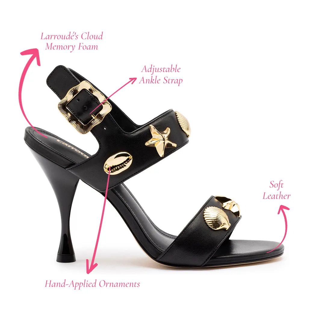 Madison Sandal In Black Leather sold by Larroude product image thumbnail 5