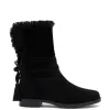 Verbier Bootie In Black Suede and Black Shearling sold by Larroude