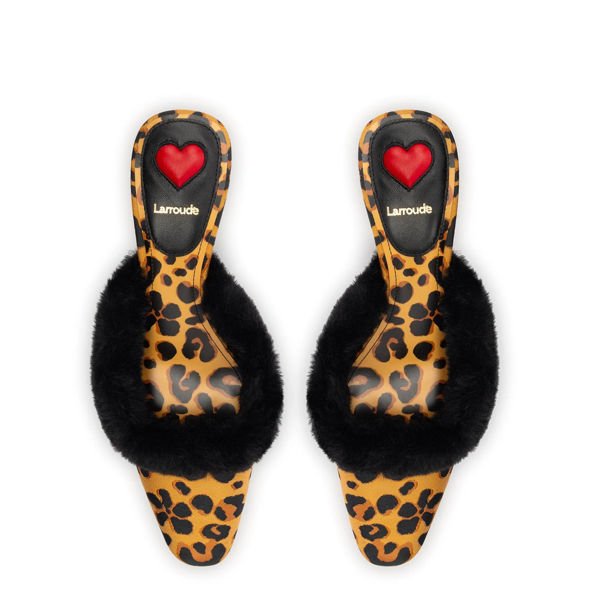 Amal Faux Fur Mule In Leopard Jacquard sold by Larroude product image thumbnail 3