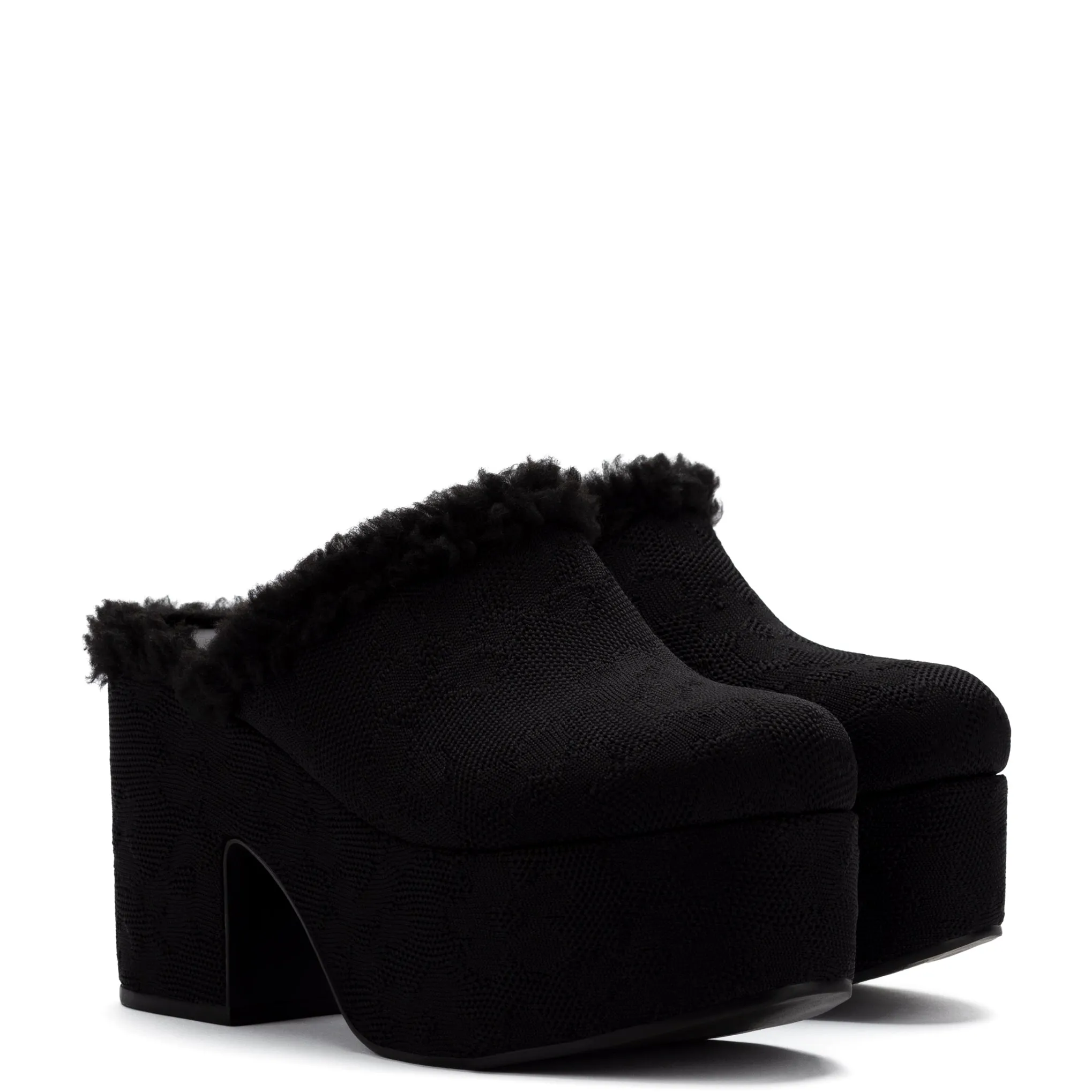 Miso Platform Clog In Black Knit sold by Larroude product image thumbnail 2