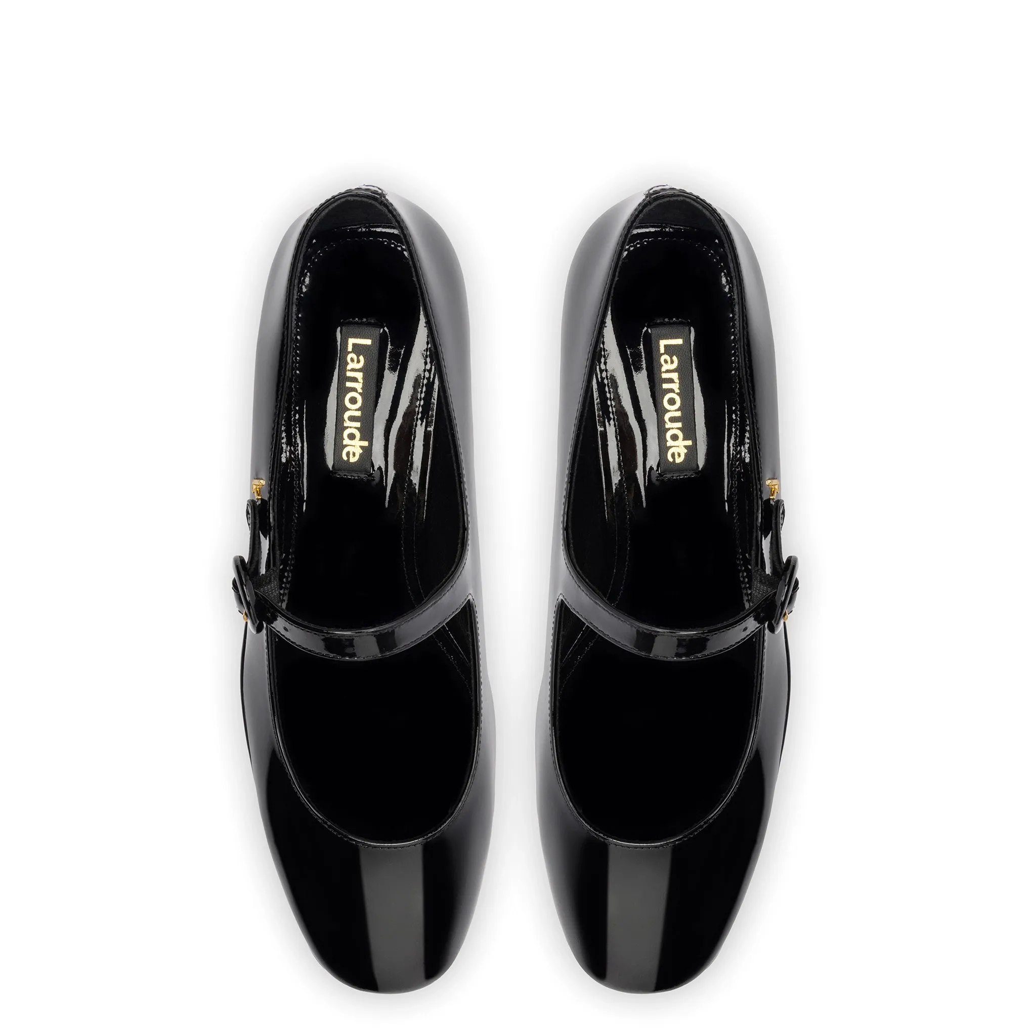 Blair Flatform In Black Patent Leather sold by Larroude product image thumbnail 3