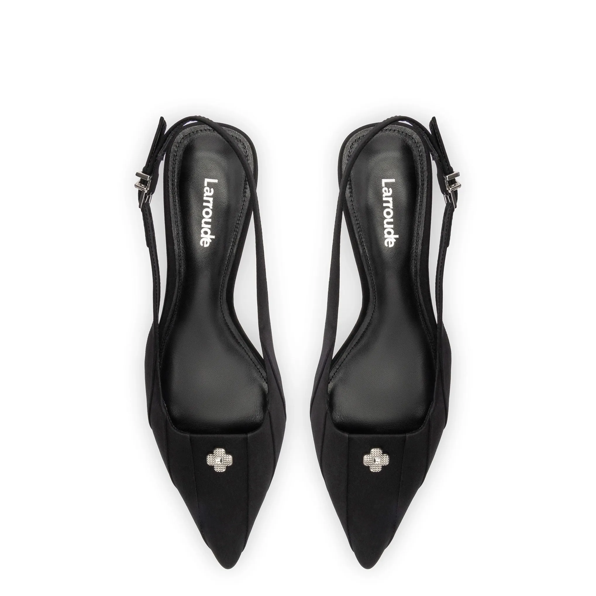 Maxine Pump In Black Fabric sold by Larroude product image thumbnail 3