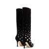 Kate Studs Boot In Black Suede sold by Larroude