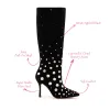 Kate Studs Boot In Black Suede sold by Larroude