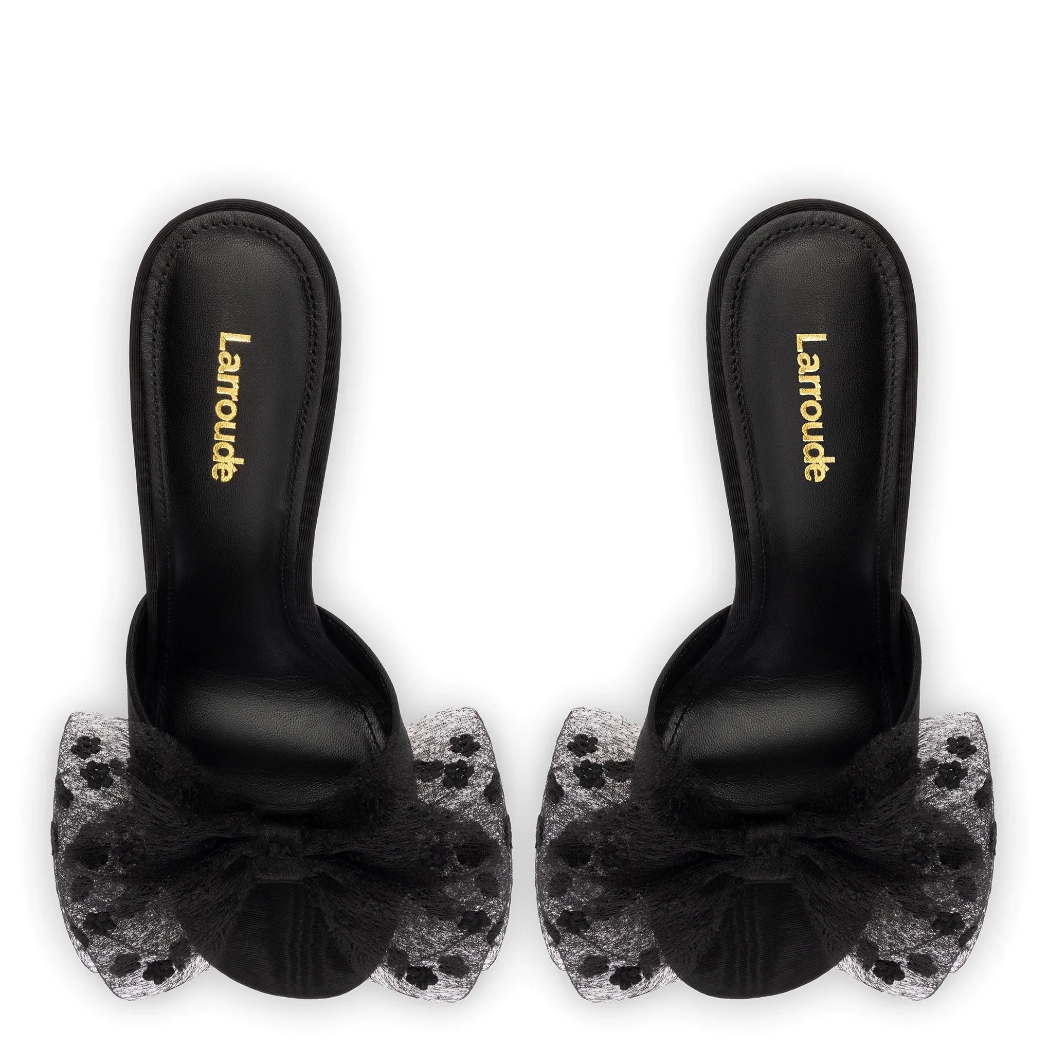 Elle Mule In Black Fabric sold by Larroude product image thumbnail 3