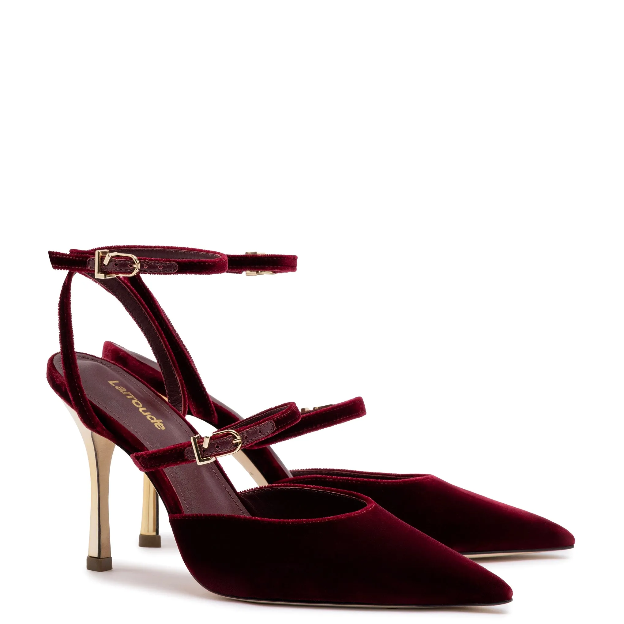 Kris Pump In Wine Velvet sold by Larroude product image thumbnail 2