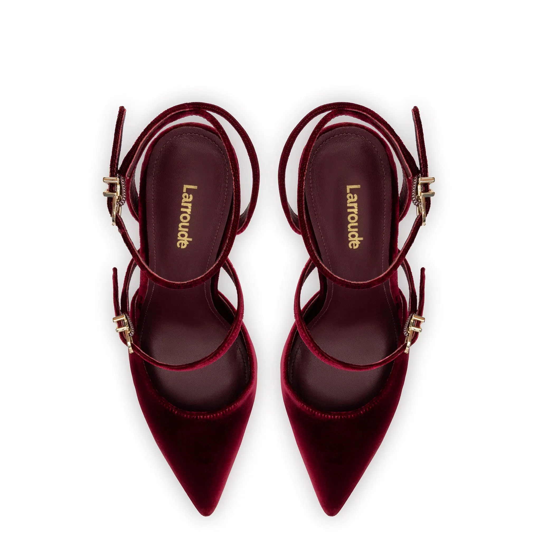 Kris Pump In Wine Velvet sold by Larroude product image thumbnail 3