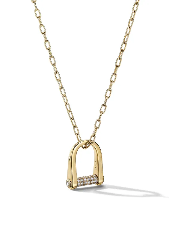 The Code Pendant sold by Larroude
