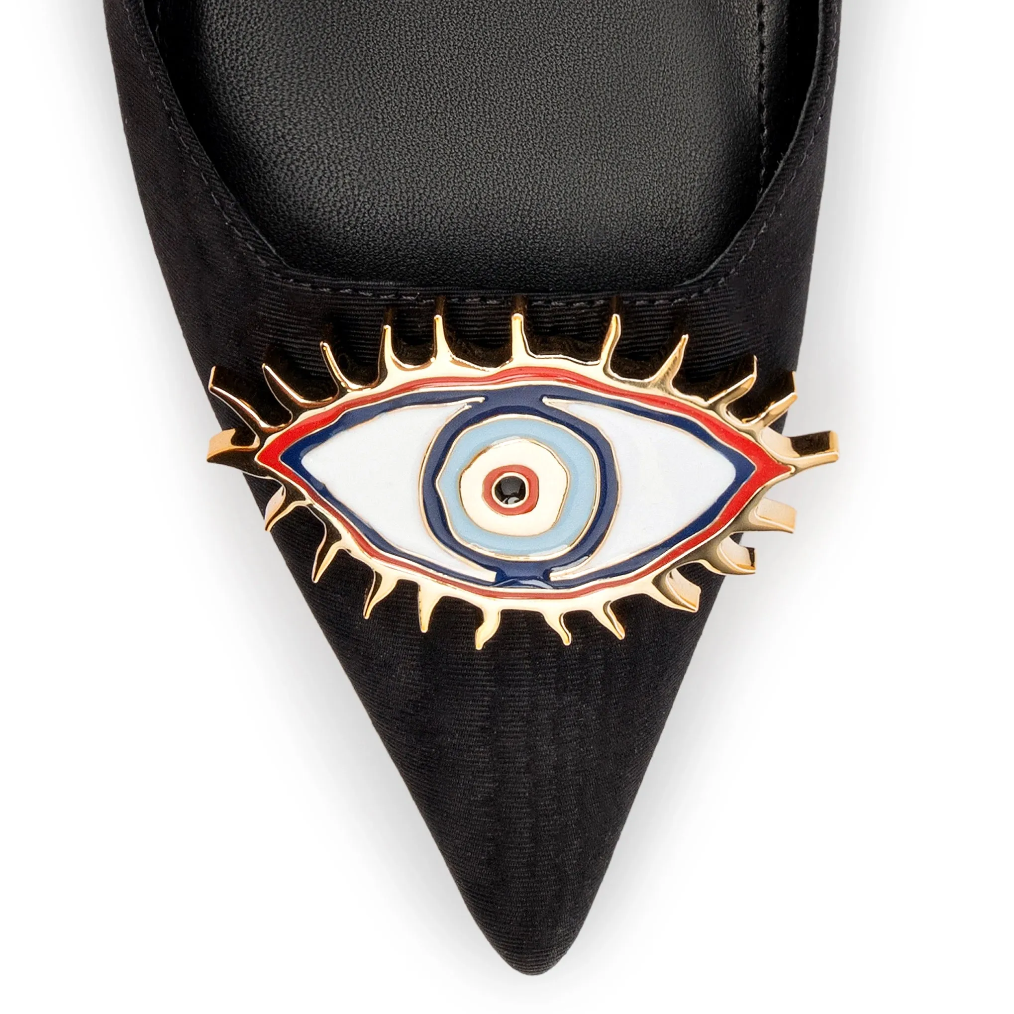 Larroudé x Libertine Eye Pump Hi In Black Fabric sold by Larroude product image thumbnail 4