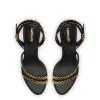 Milanina Mini Sandal In Black Leather sold by Larroude