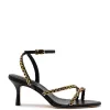 Milanina Mini Sandal In Black Leather sold by Larroude