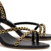 Milanina Mini Sandal In Black Leather sold by Larroude