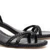 Mini Annie Sandal In Black Leather sold by Larroude