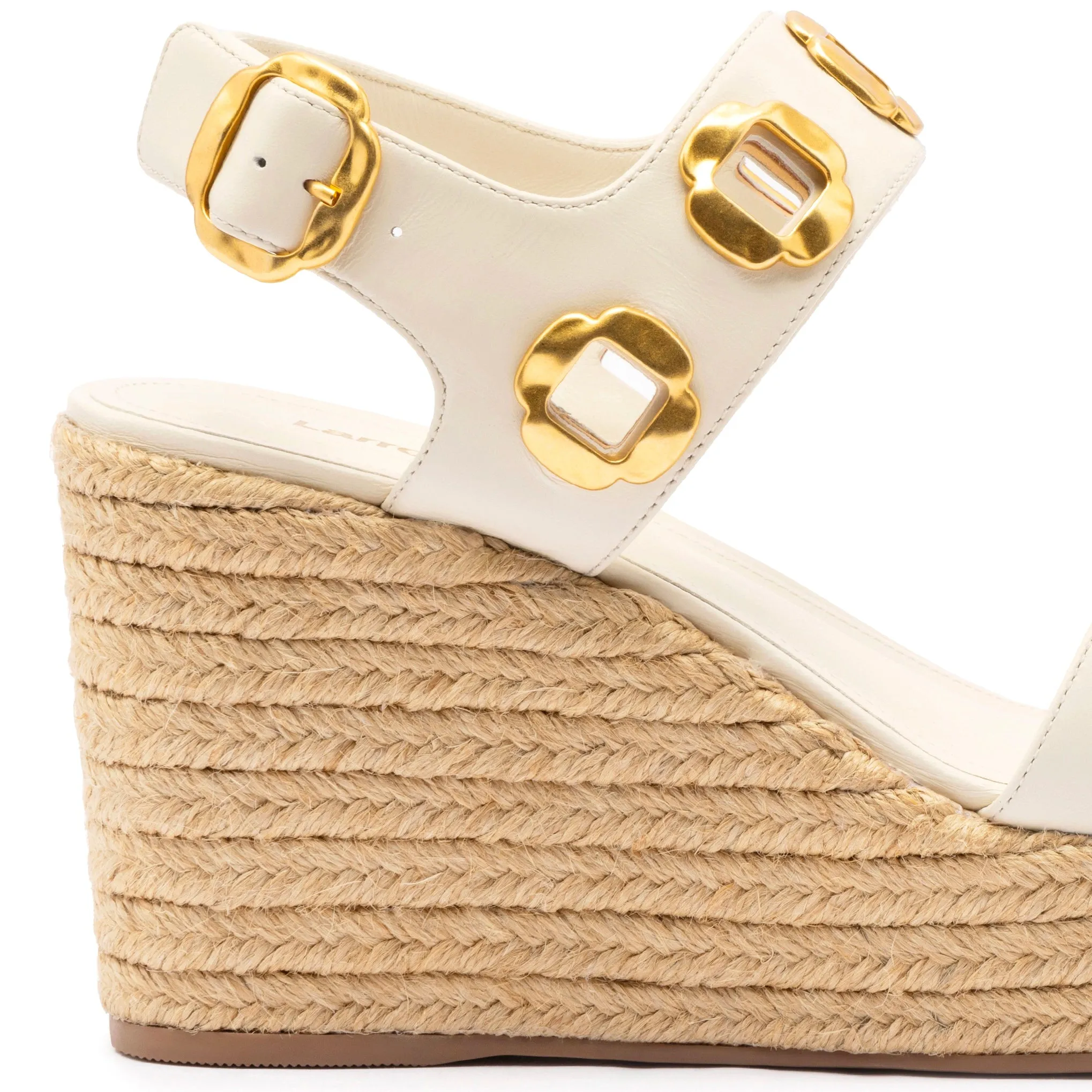 Milan Espadrille In Ivory Leather sold by Larroude product image thumbnail 4