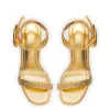 Verona Sandal In Gold Metallic Leather sold by Larroude