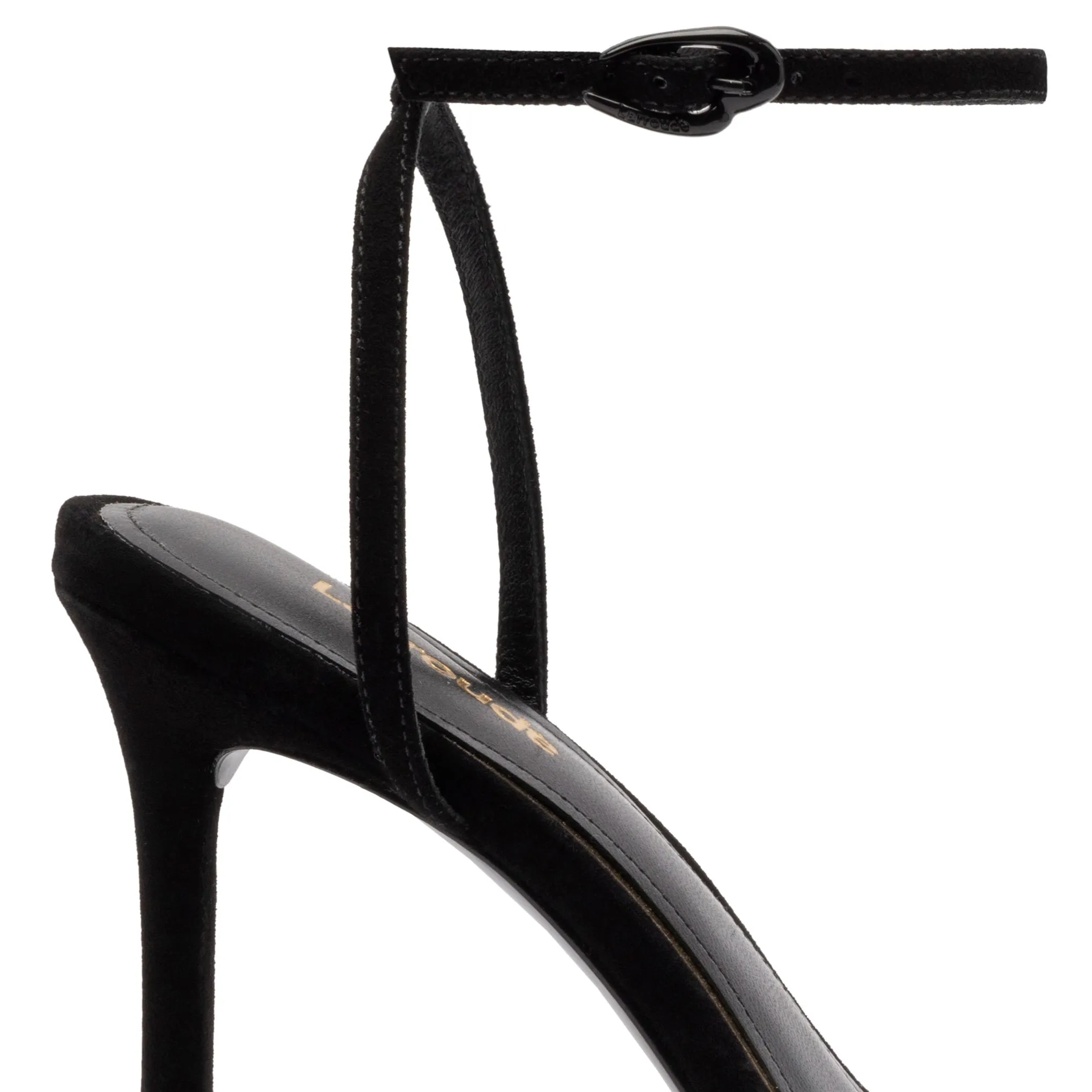 Vesper Sandal In Black Suede sold by Larroude product image thumbnail 4