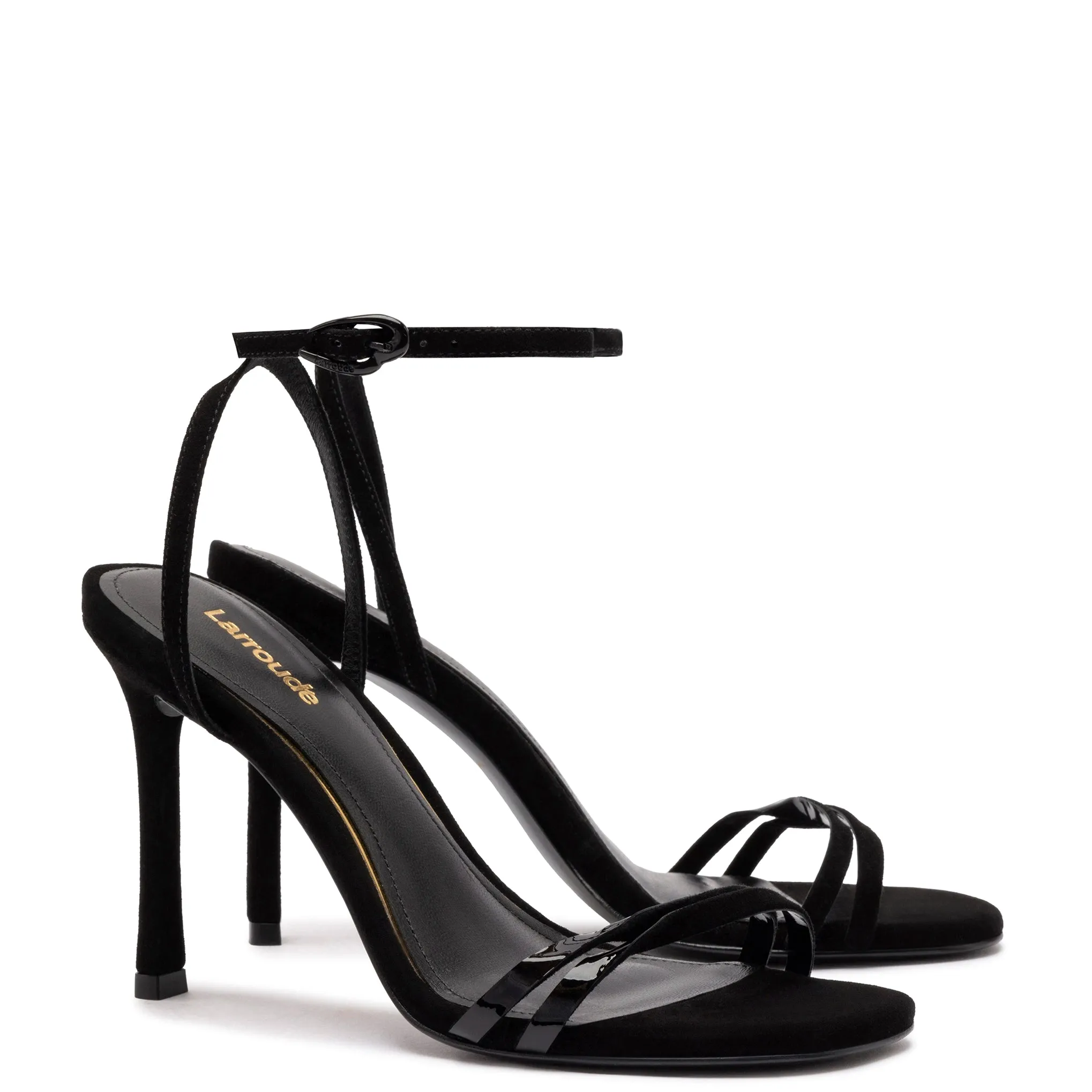 Vesper Sandal In Black Suede sold by Larroude product image thumbnail 2