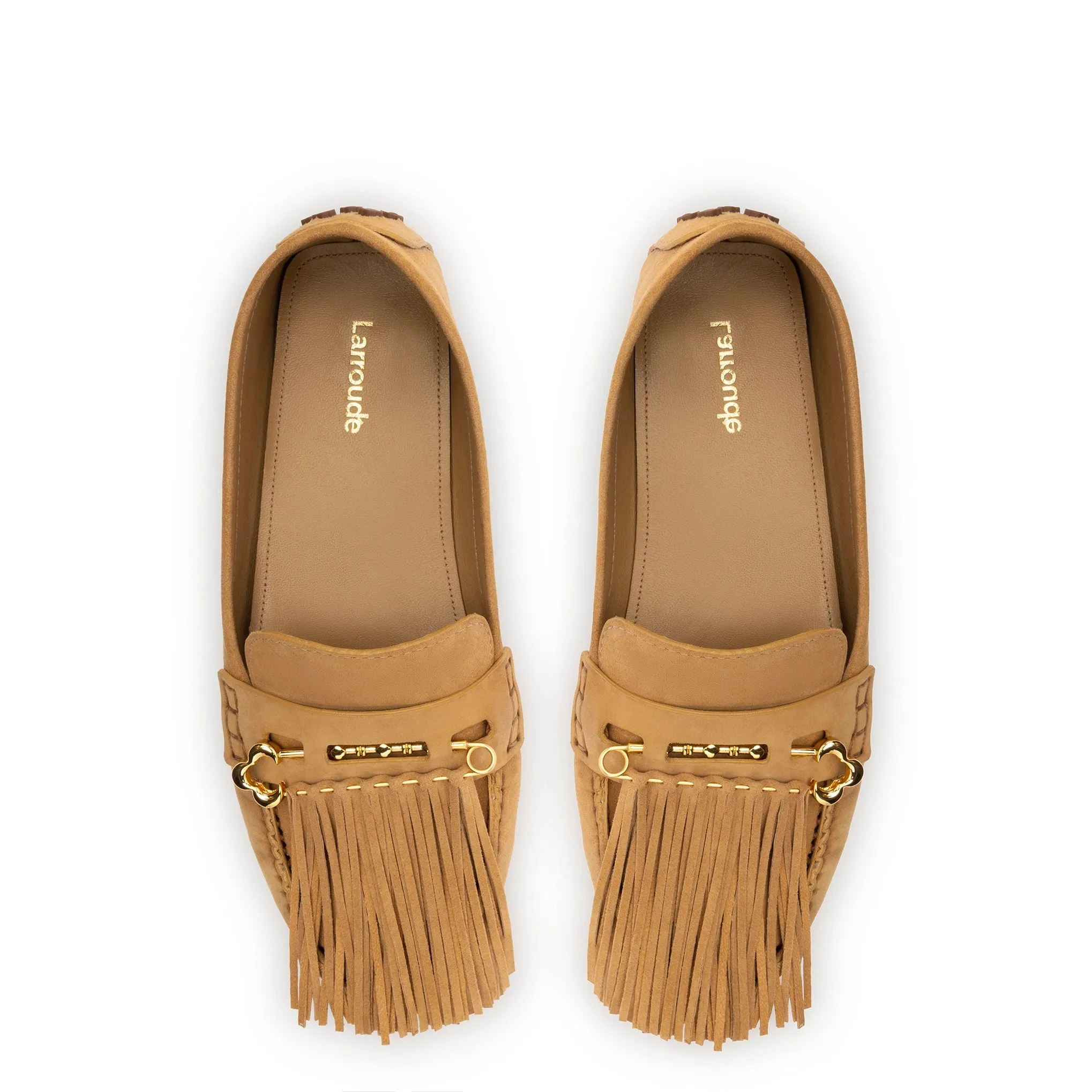 Joy Mocassin In Peanut Suede sold by Larroude product image thumbnail 3