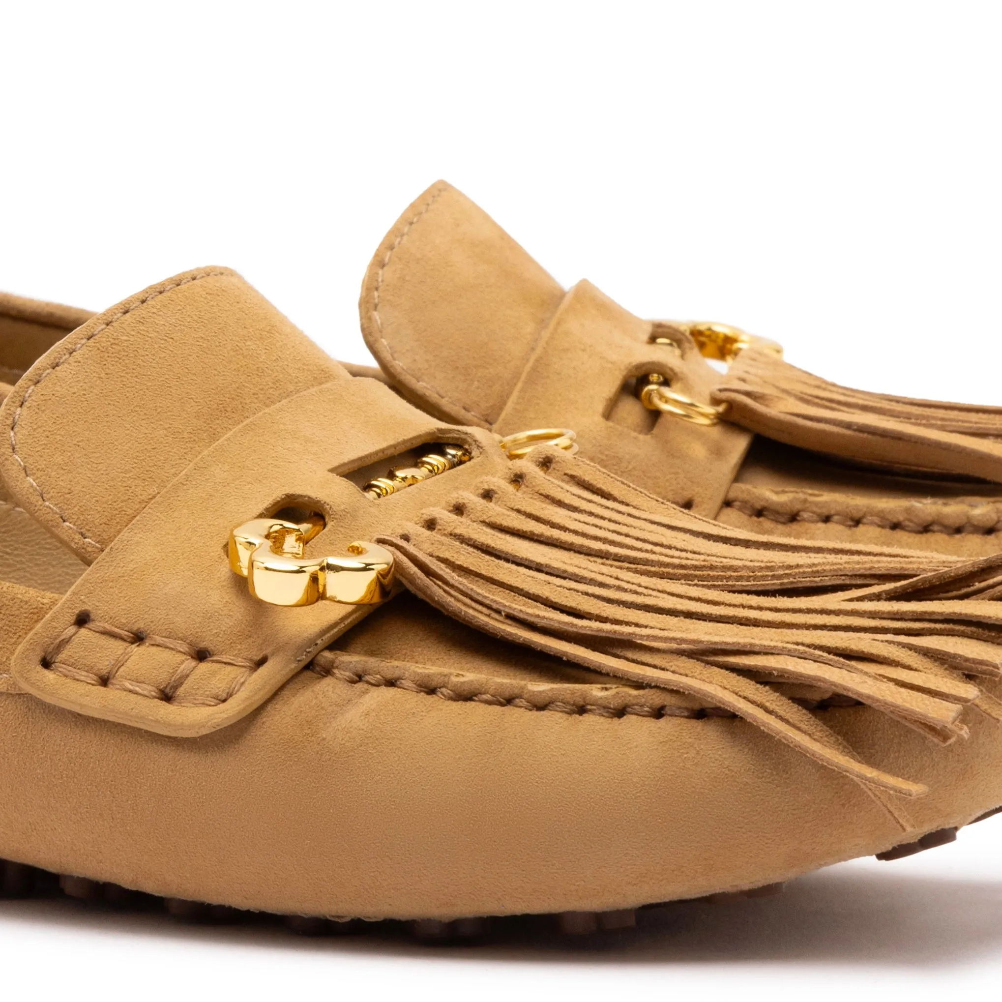 Joy Mocassin In Peanut Suede sold by Larroude product image thumbnail 4