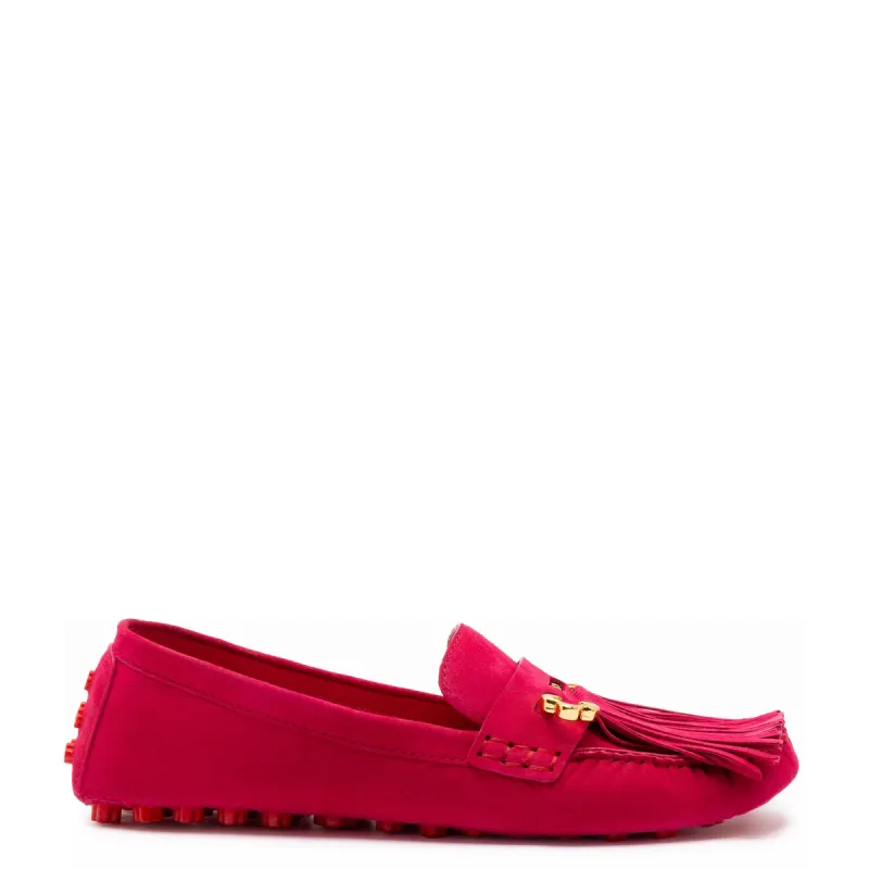 Joy Mocassin In Pink Suede sold by Larroude