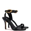 Verona Sandal In Black Leather sold by Larroude