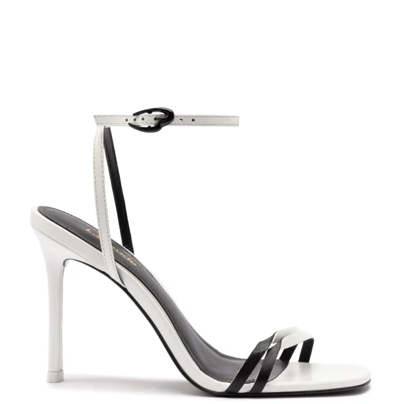 Vesper Sandal In White Leather sold by Larroude