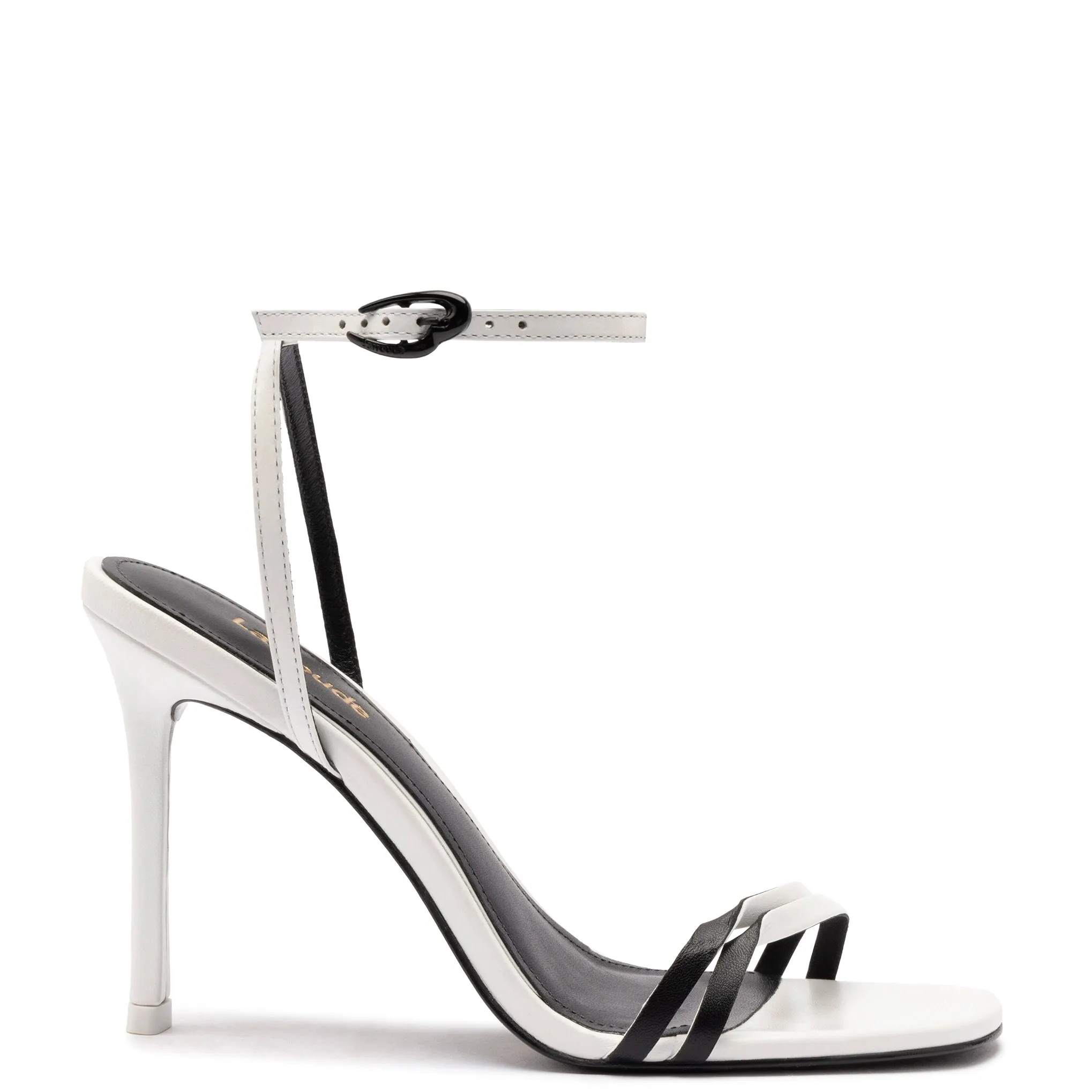 Vesper Sandal In White Leather sold by Larroude