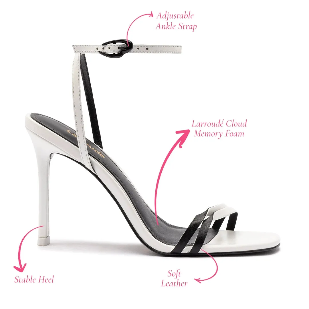 Vesper Sandal In White Leather sold by Larroude product image thumbnail 5