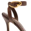 Verona Sandal In Burnt Umber Leather sold by Larroude