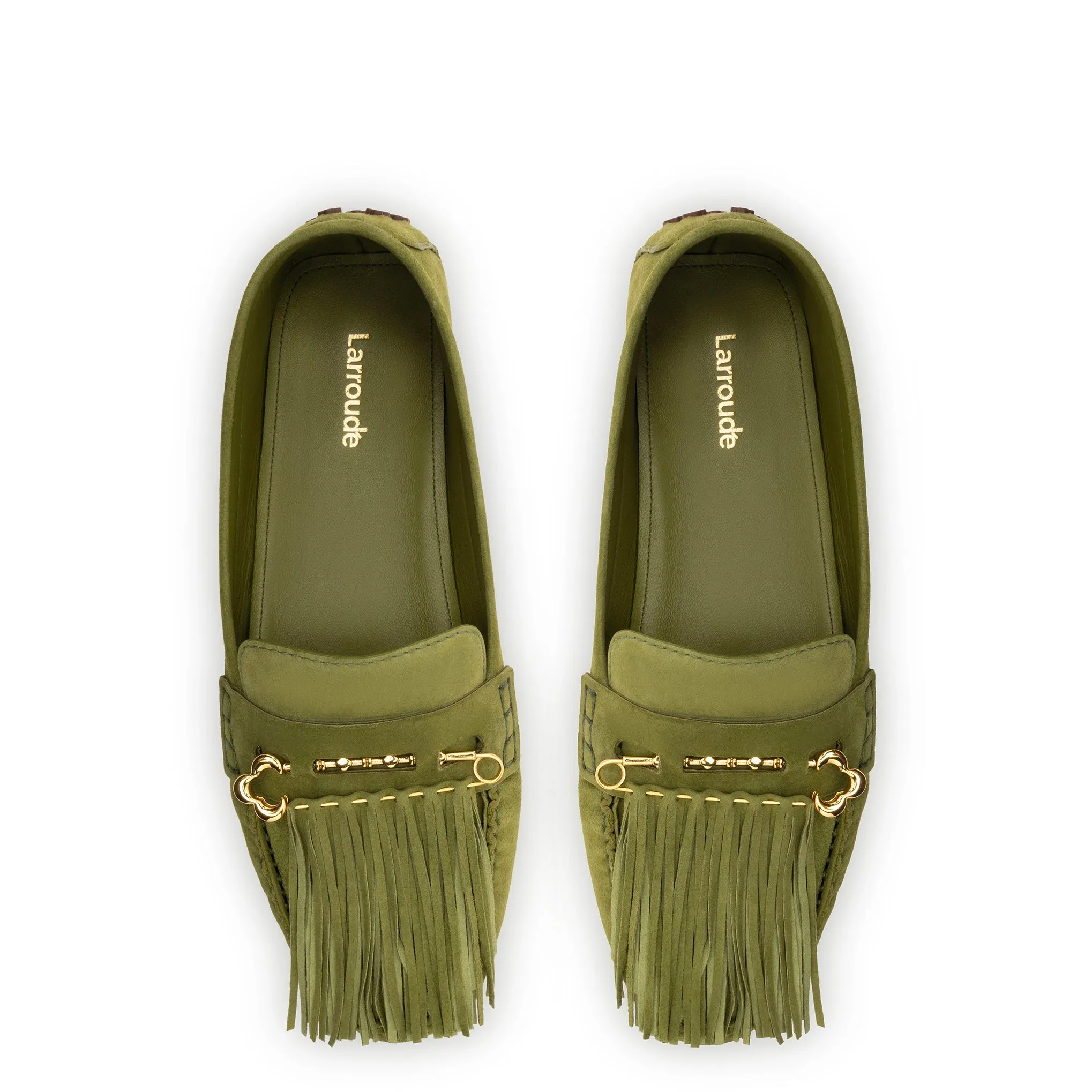 Joy Mocassin In Seaweed Suede sold by Larroude product image thumbnail 3