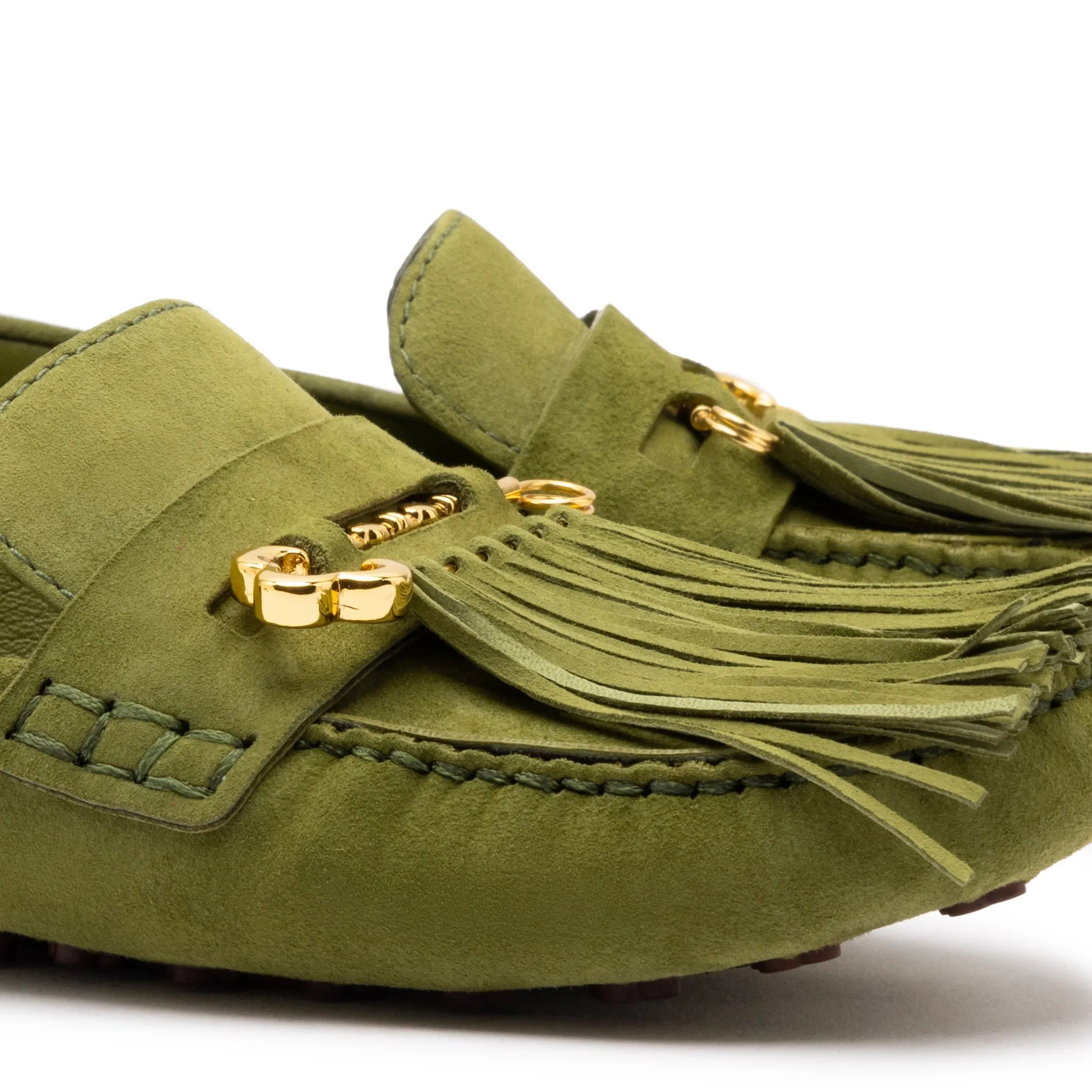 Joy Mocassin In Seaweed Suede sold by Larroude product image thumbnail 4