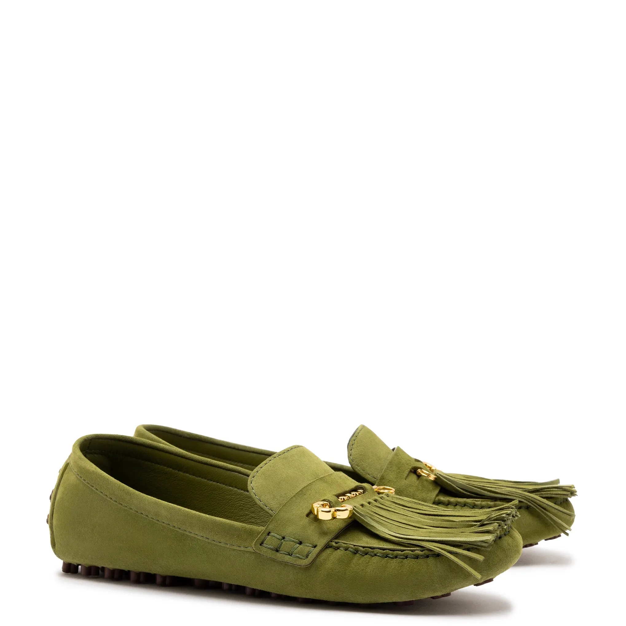 Joy Mocassin In Seaweed Suede sold by Larroude product image thumbnail 2