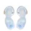 Salma Platform Sandal In Cerulean Blue Satin sold by Larroude