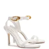 Verona Sandal In White Leather sold by Larroude