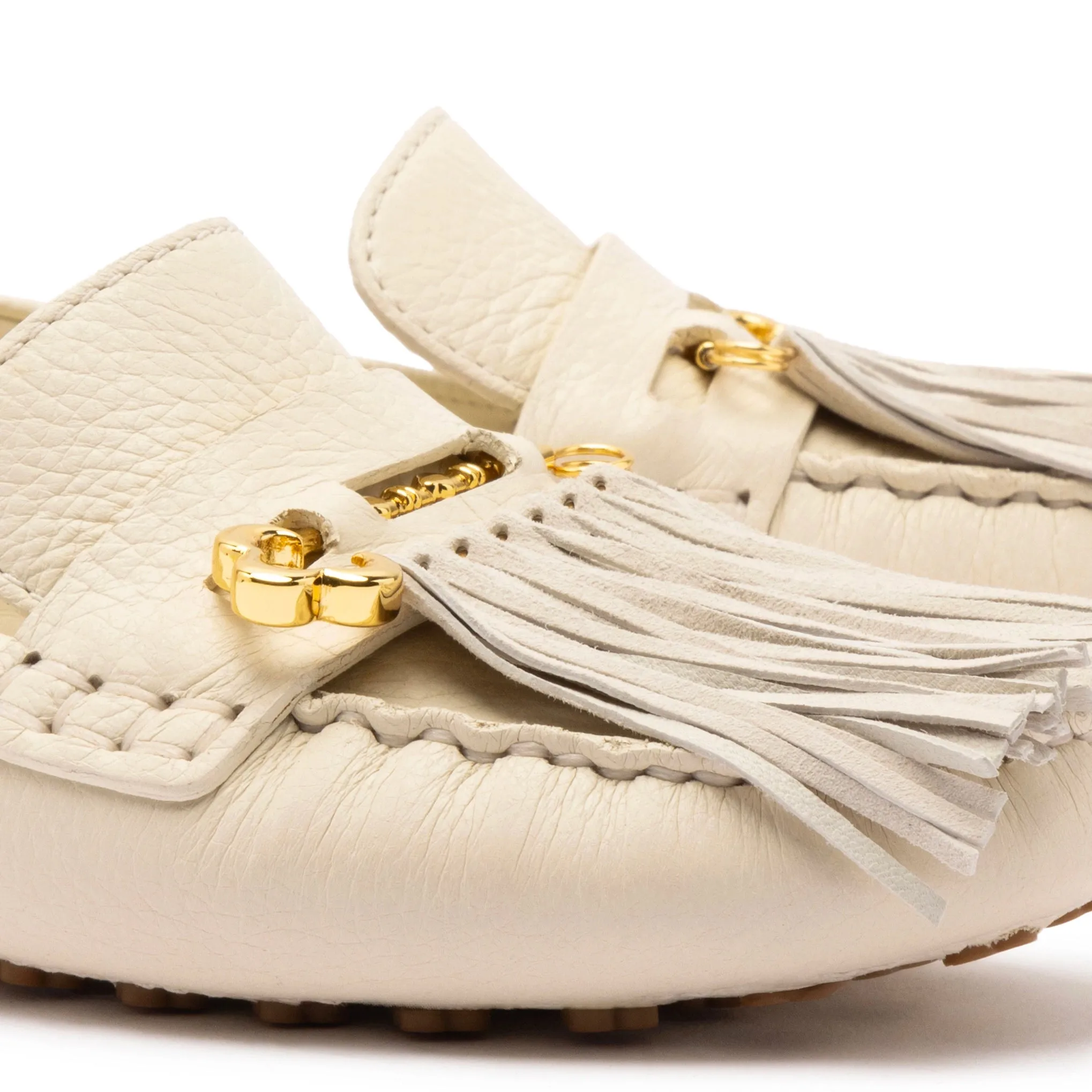 Joy Mocassin In Ivory Leather sold by Larroude product image thumbnail 4