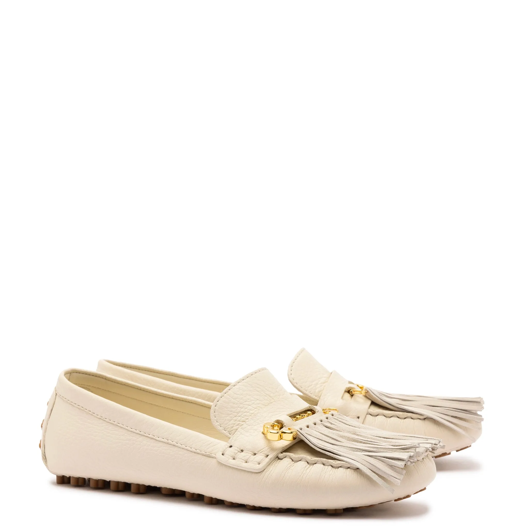 Joy Mocassin In Ivory Leather sold by Larroude product image thumbnail 2