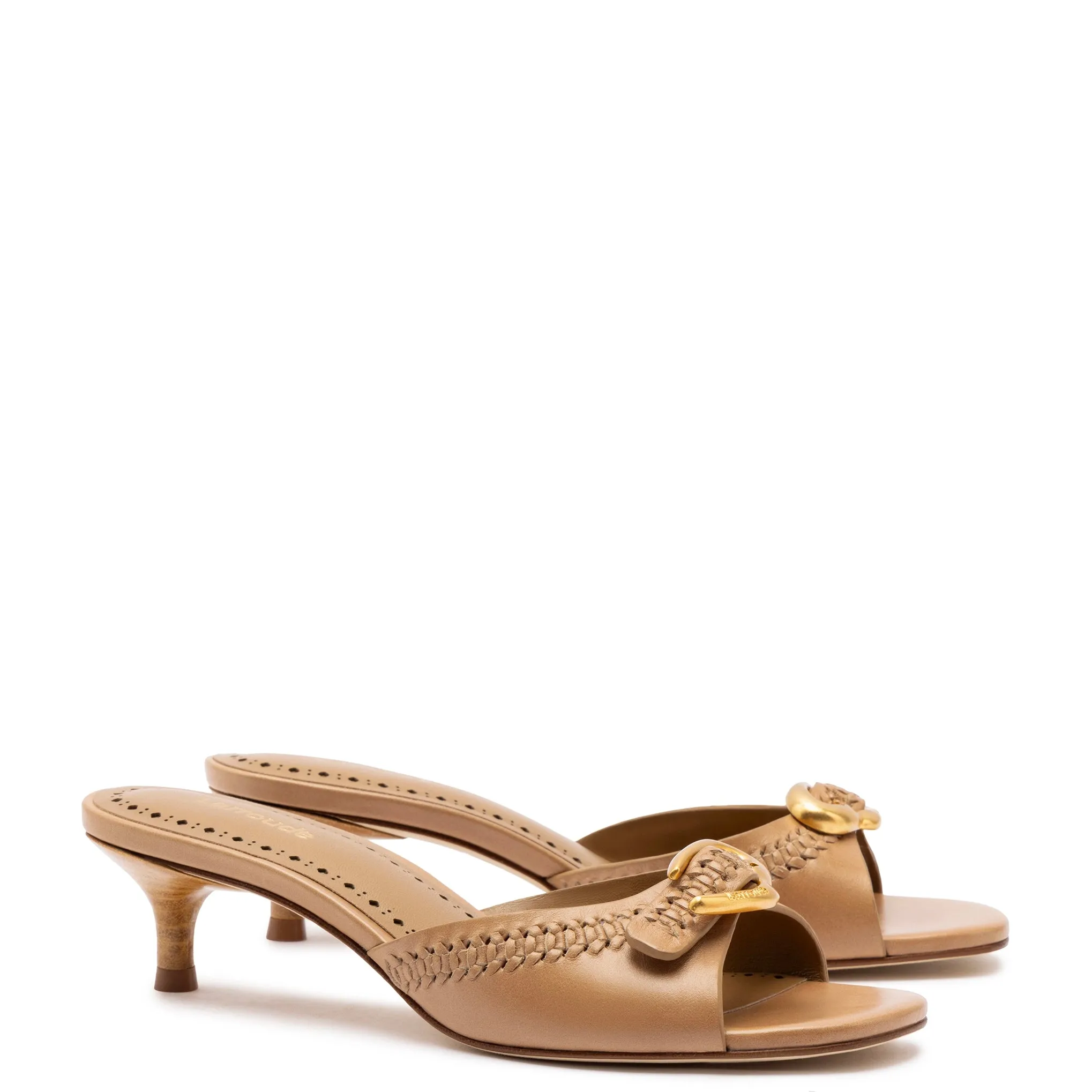 Verona Mule In Hazelnut Leather sold by Larroude product image thumbnail 2