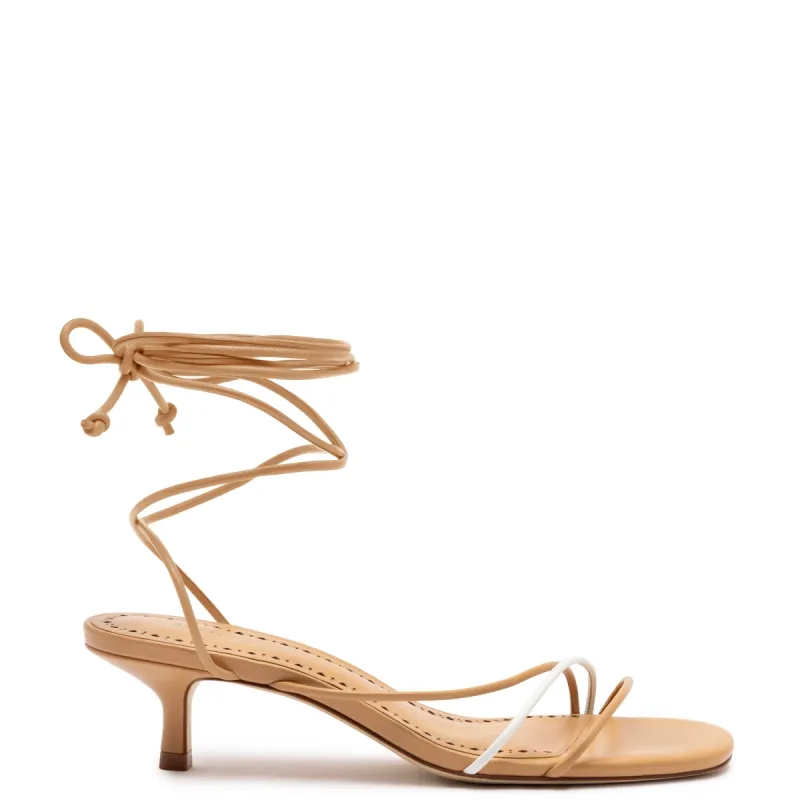 Sara Sandal In Tan Leather sold by Larroude