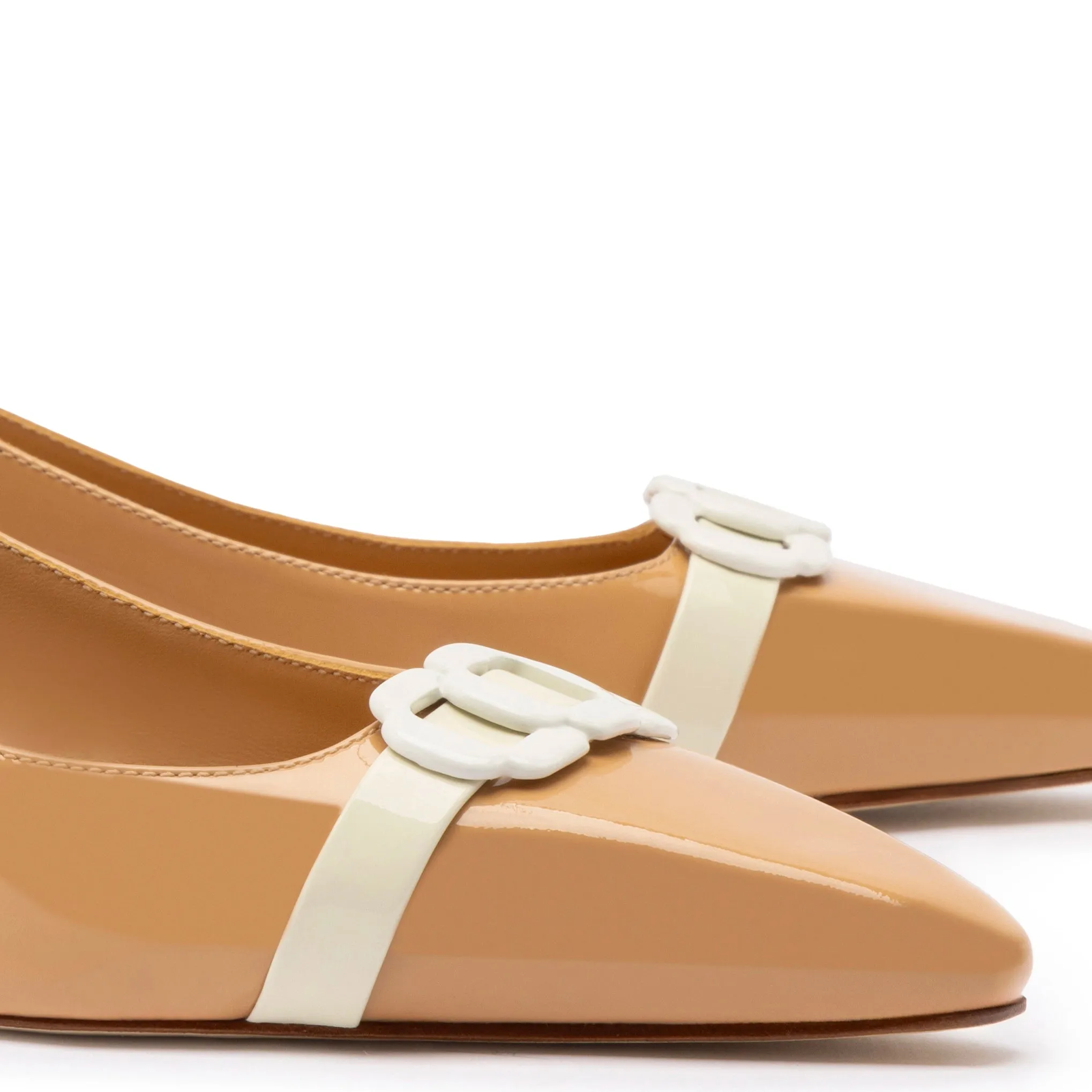 Franca Pump In Tan Patent Leather sold by Larroude product image thumbnail 4