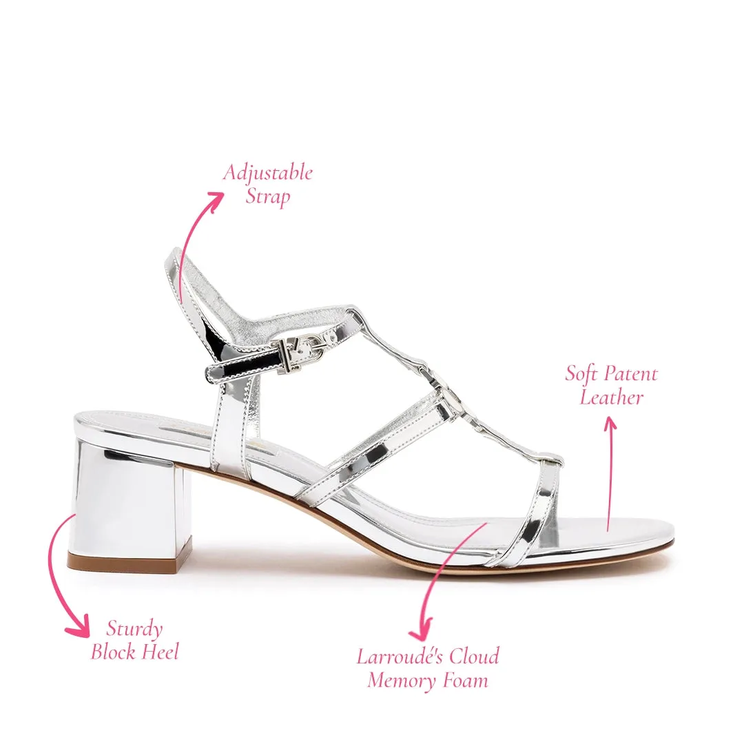 Hana Block In Silver Specchio sold by Larroude product image thumbnail 5