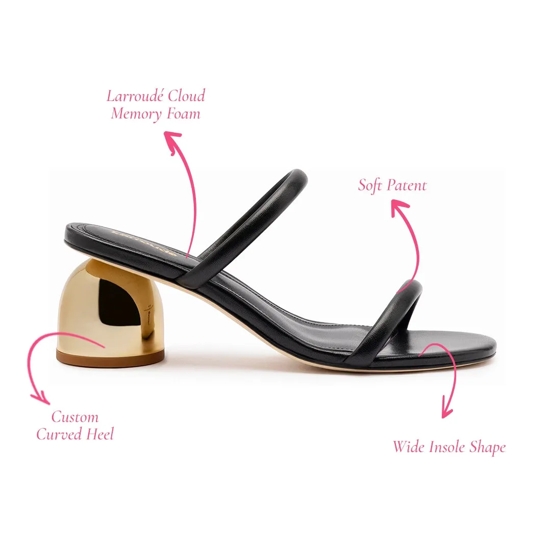 Dew Drop Mule In Black Leather sold by Larroude product image thumbnail 5