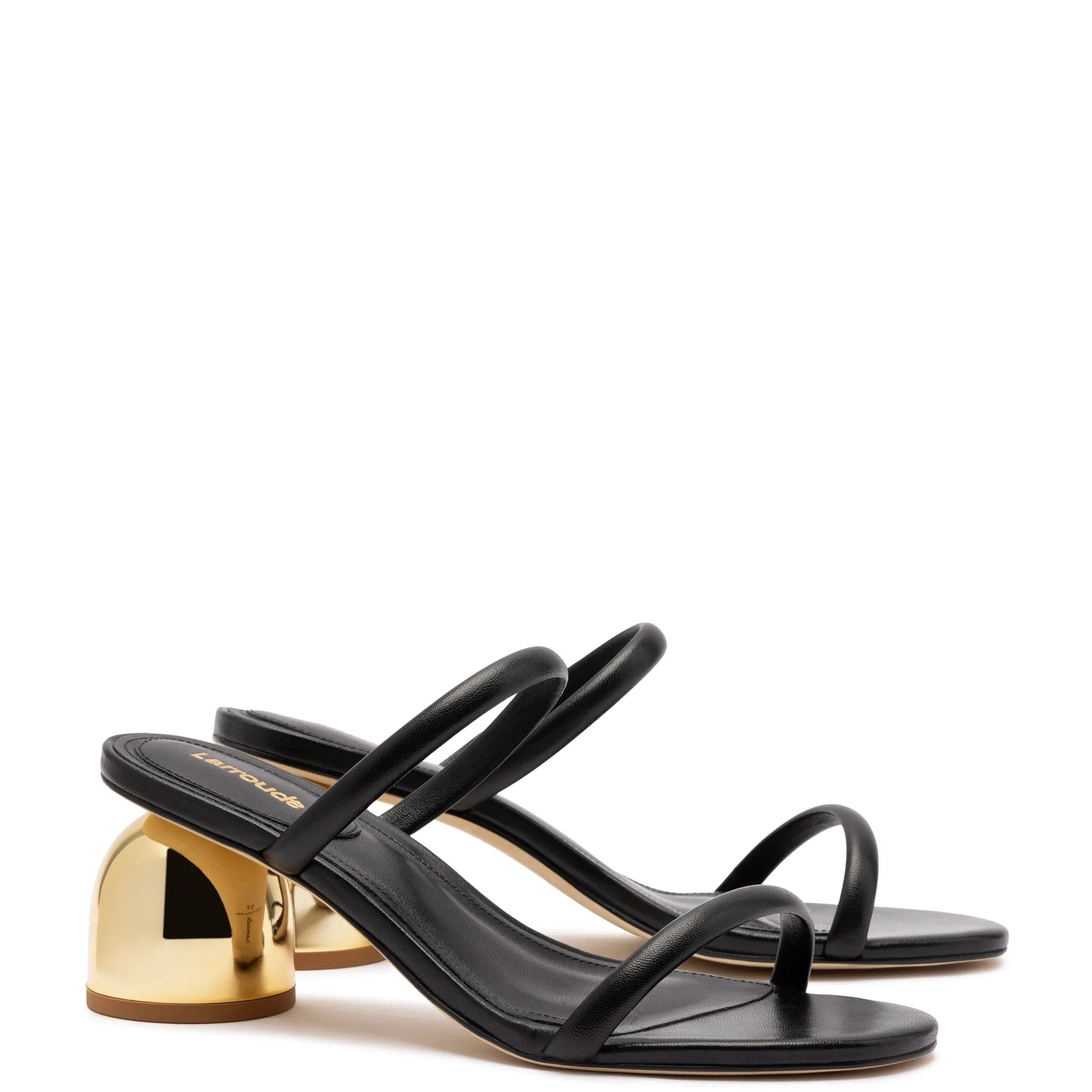 Dew Drop Mule In Black Leather sold by Larroude product image thumbnail 2