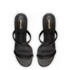 Dew Drop Mule In Black Leather sold by Larroude